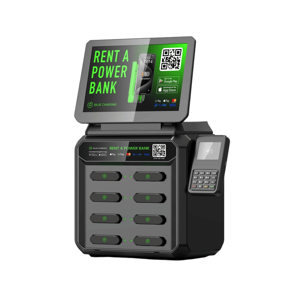 Powerbank Ladestation Compact mit 8 Powerbanks für Gastronomie und Hotels